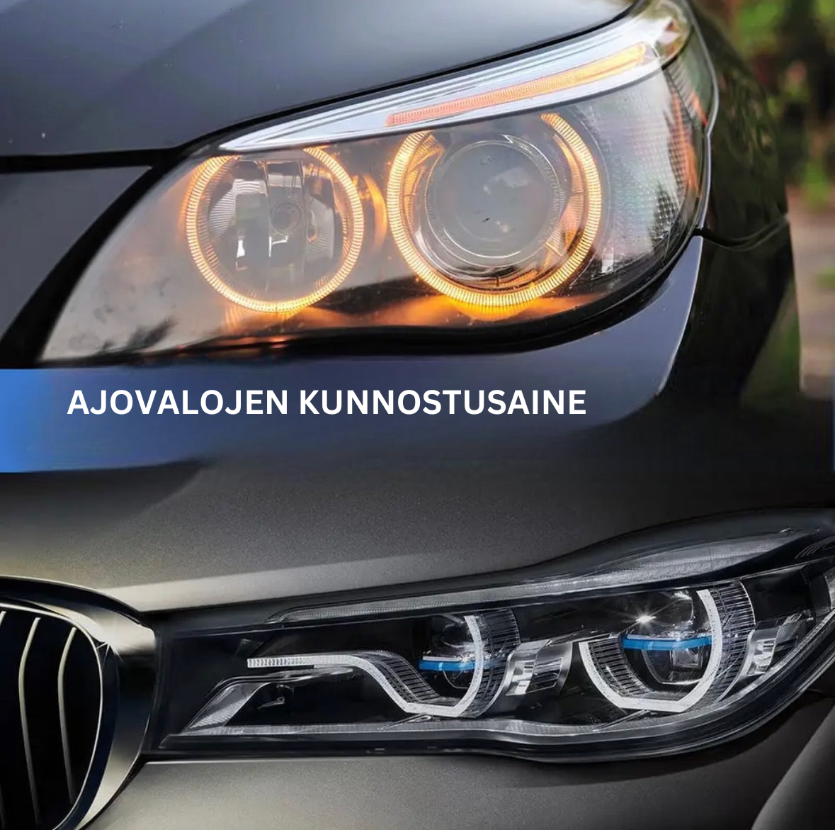 Tehokas ajovalojen puhdistusaine