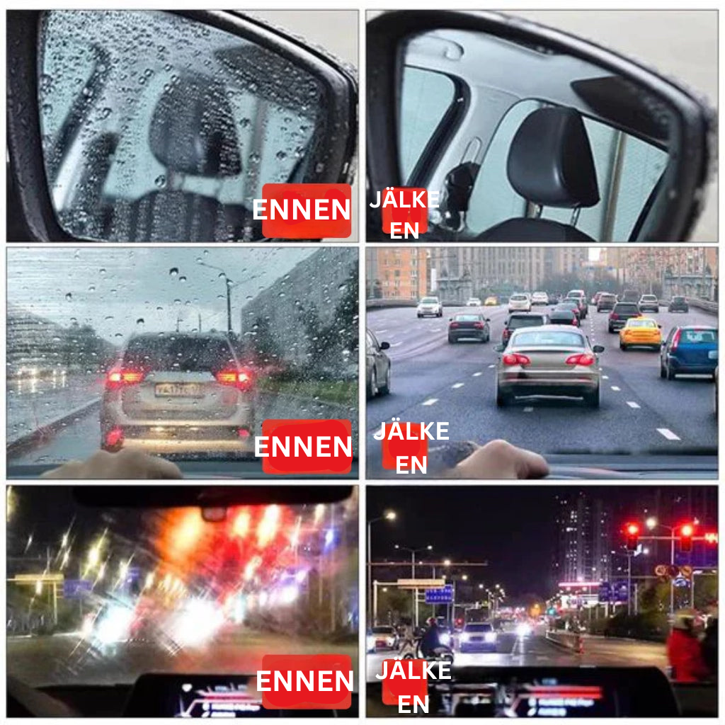 Tuulilasin suoja vedeltä ja lialta, ainutlaatuinen koostumus (sarja)